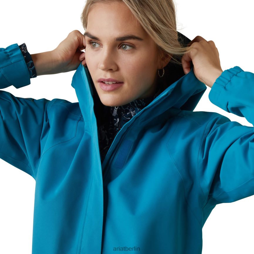 Ariat Wasserdichte Zuschauerjacke Frauen P4JJPR3624 Mosaikblau Spitzen