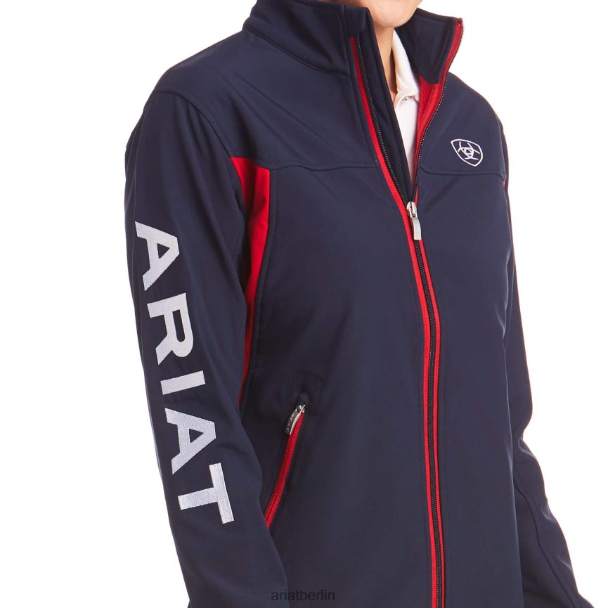 Ariat neue Team-Softshelljacke Frauen P4JJPR3482 marine/rot Spitzen
