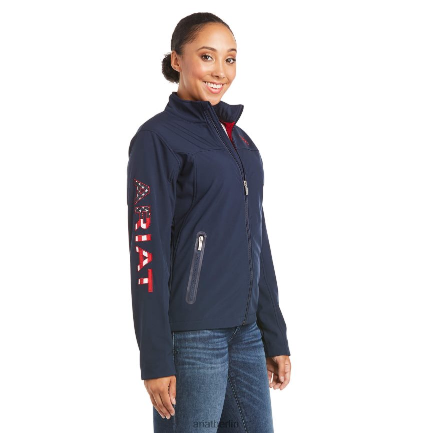 Ariat neue Team-Softshelljacke Frauen P4JJPR3531 Marine USA Spitzen