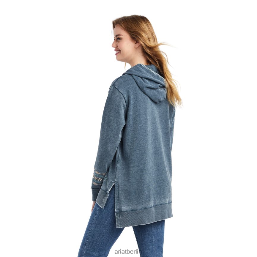 Ariat Alo Vera Kapuzenpullover Frauen P4JJPR3392 Mitternachtsmarine Spitzen