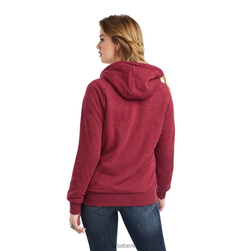 Ariat Echter Sherpa-Hoodie mit durchgehendem Reißverschluss Frauen P4JJPR3393 Rübenrot Spitzen
