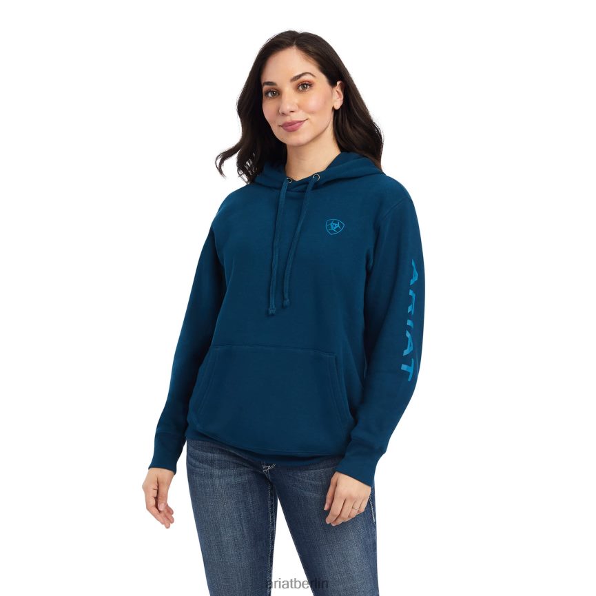 Ariat Echter klassischer Kapuzenpullover mit Armlogo Frauen P4JJPR3409 Hydra Spitzen