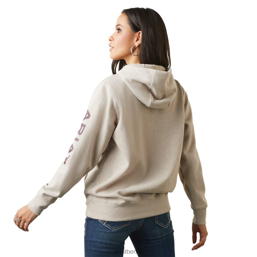 Ariat Kapuzenpullover mit Logo Frauen P4JJPR3457 Haferflockenheide Spitzen