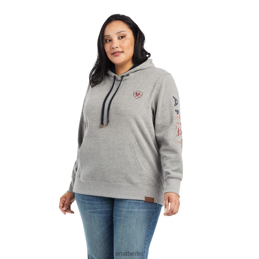 Ariat Thunderbird Chimayo Kapuzenpullover Frauen P4JJPR3384 grau meliert Spitzen