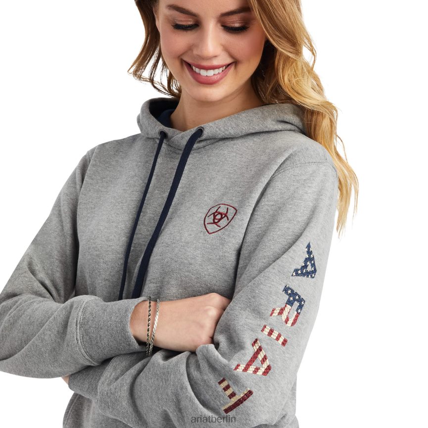 Ariat Thunderbird Chimayo Kapuzenpullover Frauen P4JJPR3384 grau meliert Spitzen