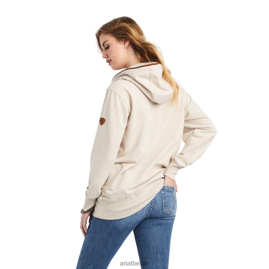 Ariat echter erhöhter Kapuzenpullover Frauen P4JJPR3391 Haferflockenheide Spitzen