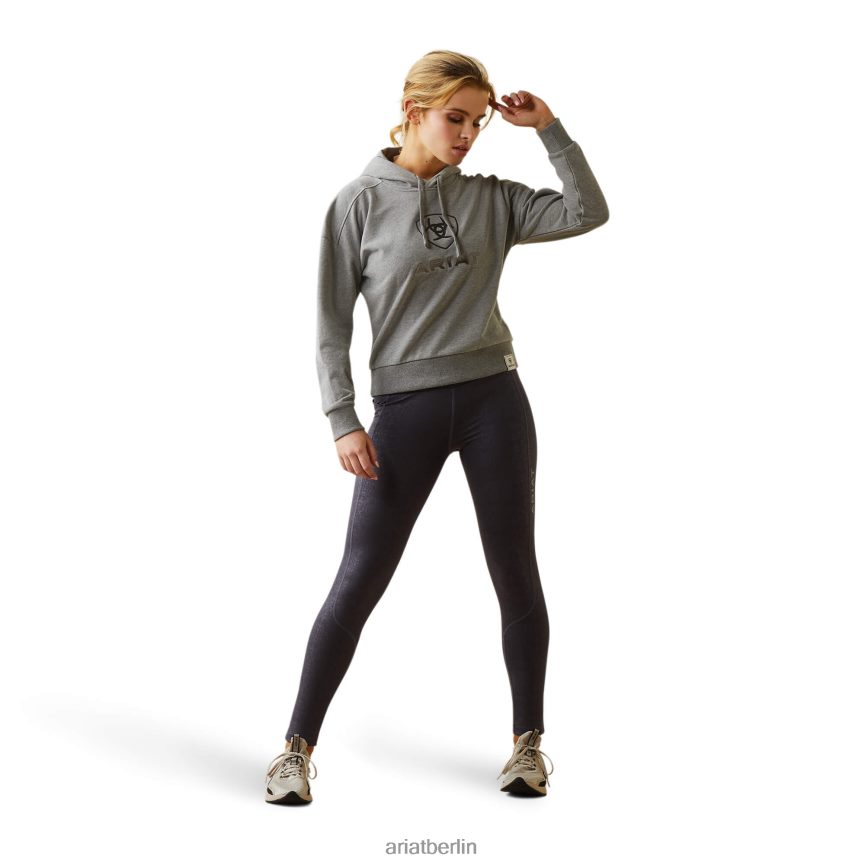 Ariat nur Hoodie Frauen P4JJPR3369 grau meliert Spitzen