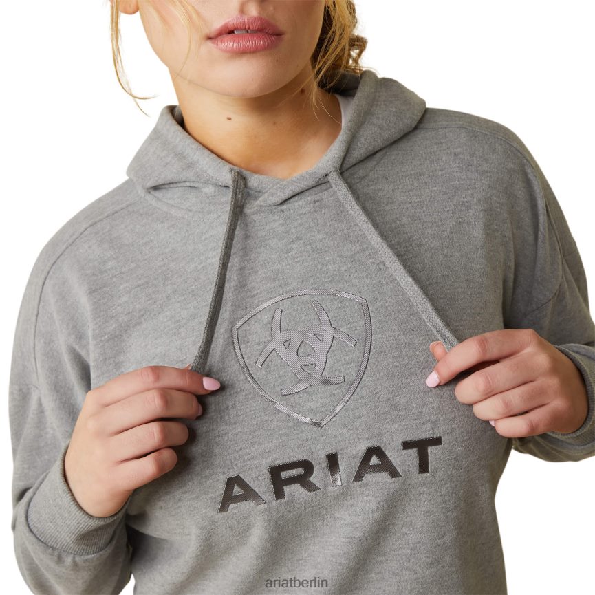 Ariat nur Hoodie Frauen P4JJPR3369 grau meliert Spitzen