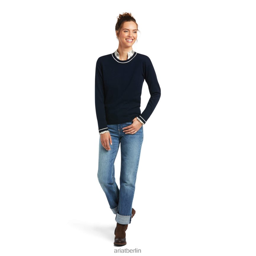 Ariat Blümchenpullover Frauen P4JJPR3338 Marine Spitzen