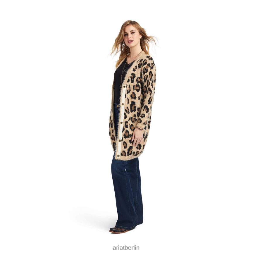 Ariat Der Miau-Pullover der Katze Frauen P4JJPR3315 Leopard Spitzen