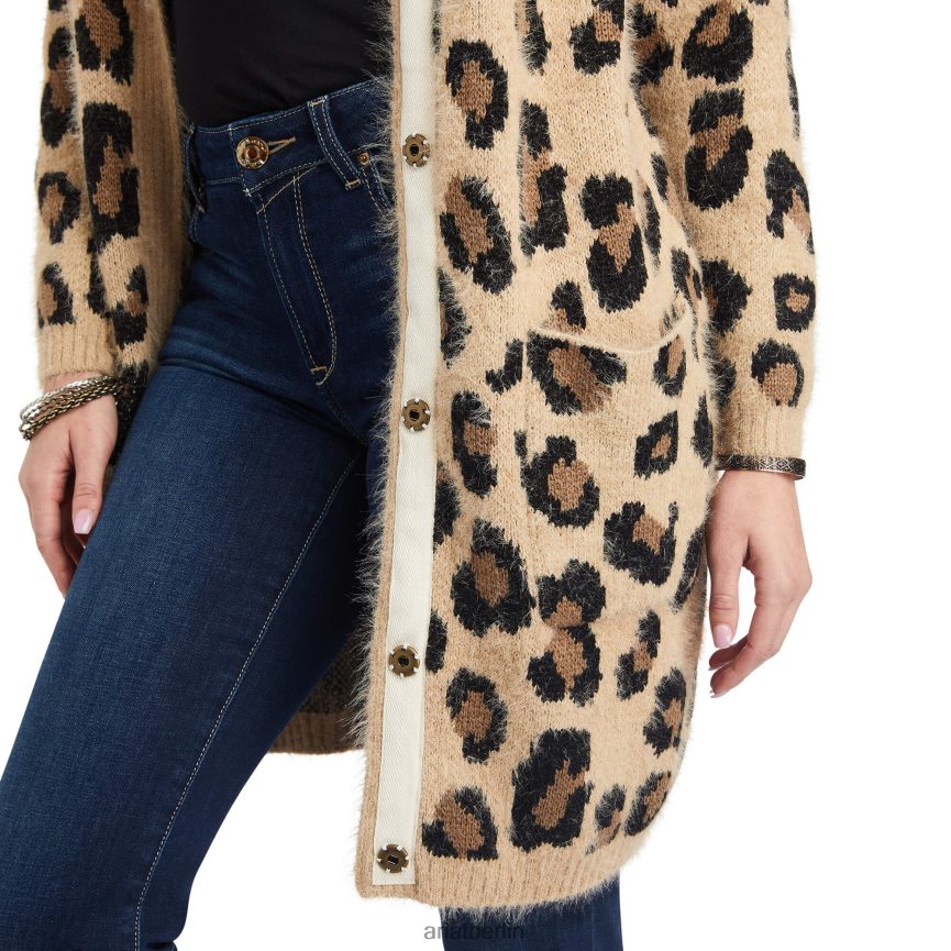 Ariat Der Miau-Pullover der Katze Frauen P4JJPR3315 Leopard Spitzen
