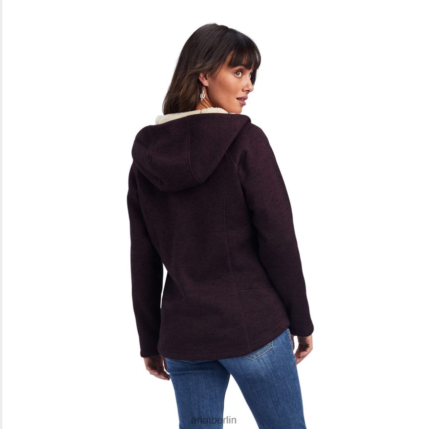 Ariat Echter McCall-Pullover mit durchgehendem Reißverschluss Frauen P4JJPR3403 Maulbeerwein Spitzen