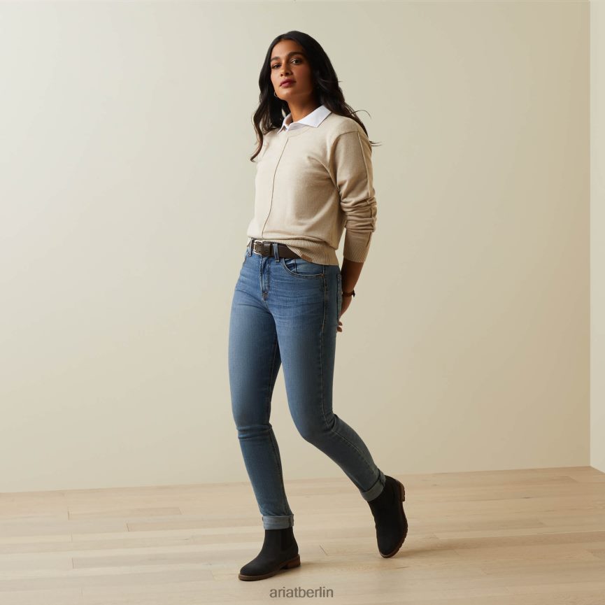 Ariat Halbinsel-Pullover Frauen P4JJPR3354 Haferflocken Spitzen