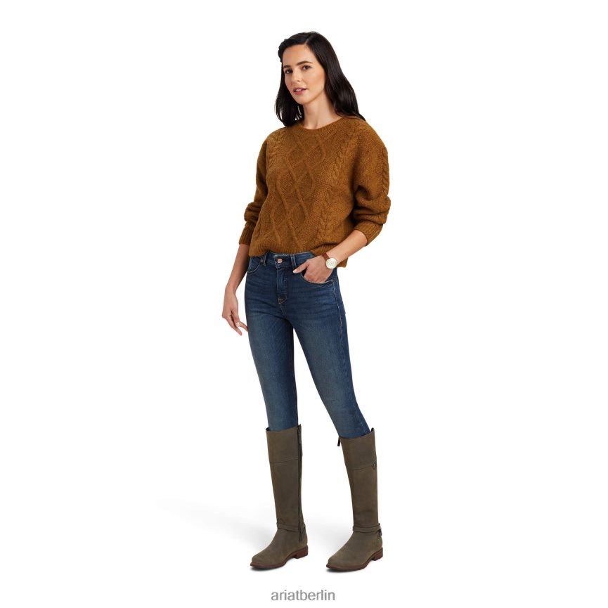 Ariat Winterquartierpullover Frauen P4JJPR3361 Kastanie Spitzen
