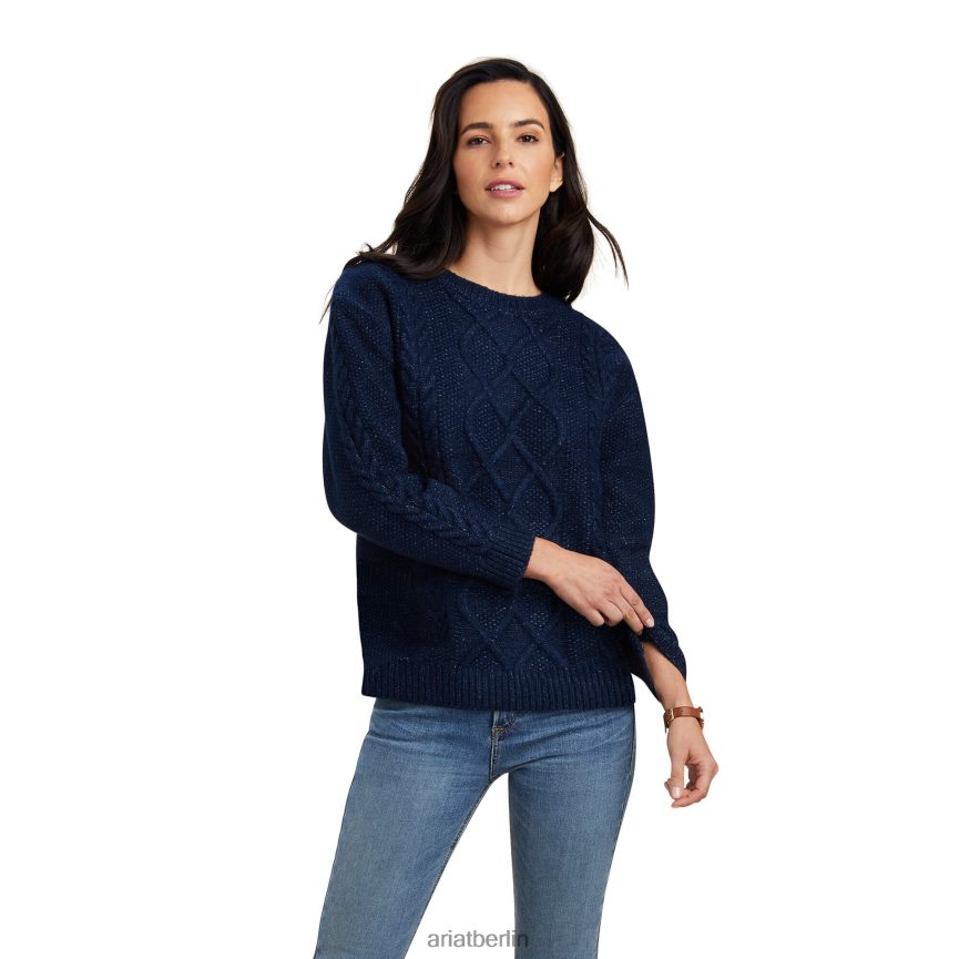 Ariat Winterquartierpullover Frauen P4JJPR3362 Marine Spitzen