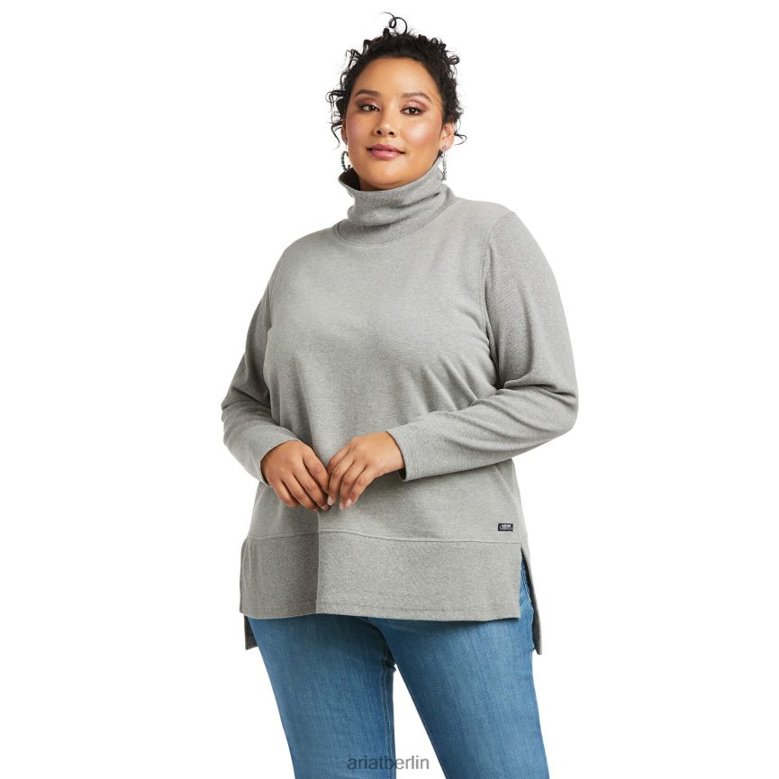 Ariat echter Trichterpullover Frauen P4JJPR3353 grau meliert Spitzen