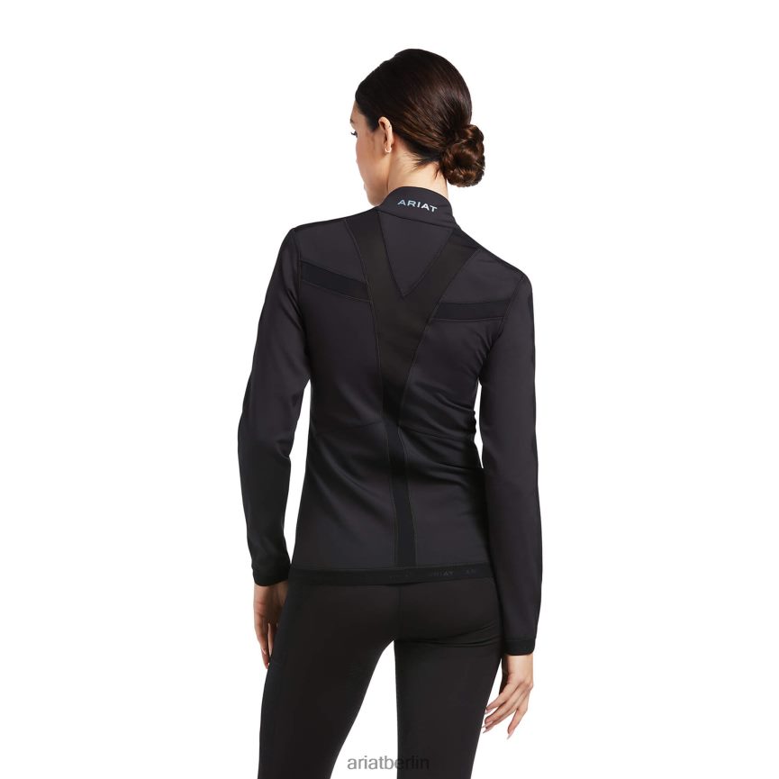 Ariat Aufstiegs-Sweatshirt mit durchgehendem Reißverschluss Frauen P4JJPR3433 Schwarz Spitzen