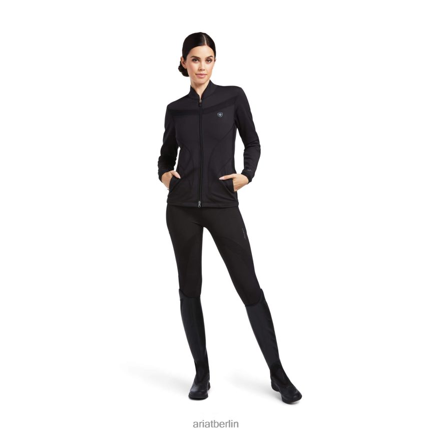 Ariat Aufstiegs-Sweatshirt mit durchgehendem Reißverschluss Frauen P4JJPR3433 Schwarz Spitzen