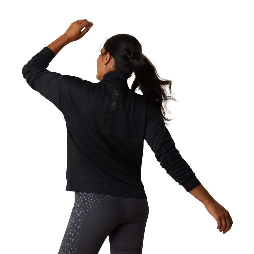 Ariat Breathe Sweatshirt mit halbem Reißverschluss Frauen P4JJPR3372 Schwarz Spitzen