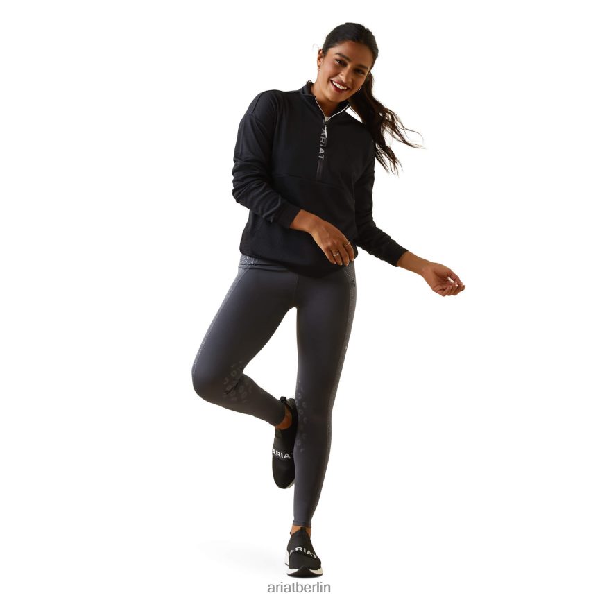 Ariat Breathe Sweatshirt mit halbem Reißverschluss Frauen P4JJPR3372 Schwarz Spitzen