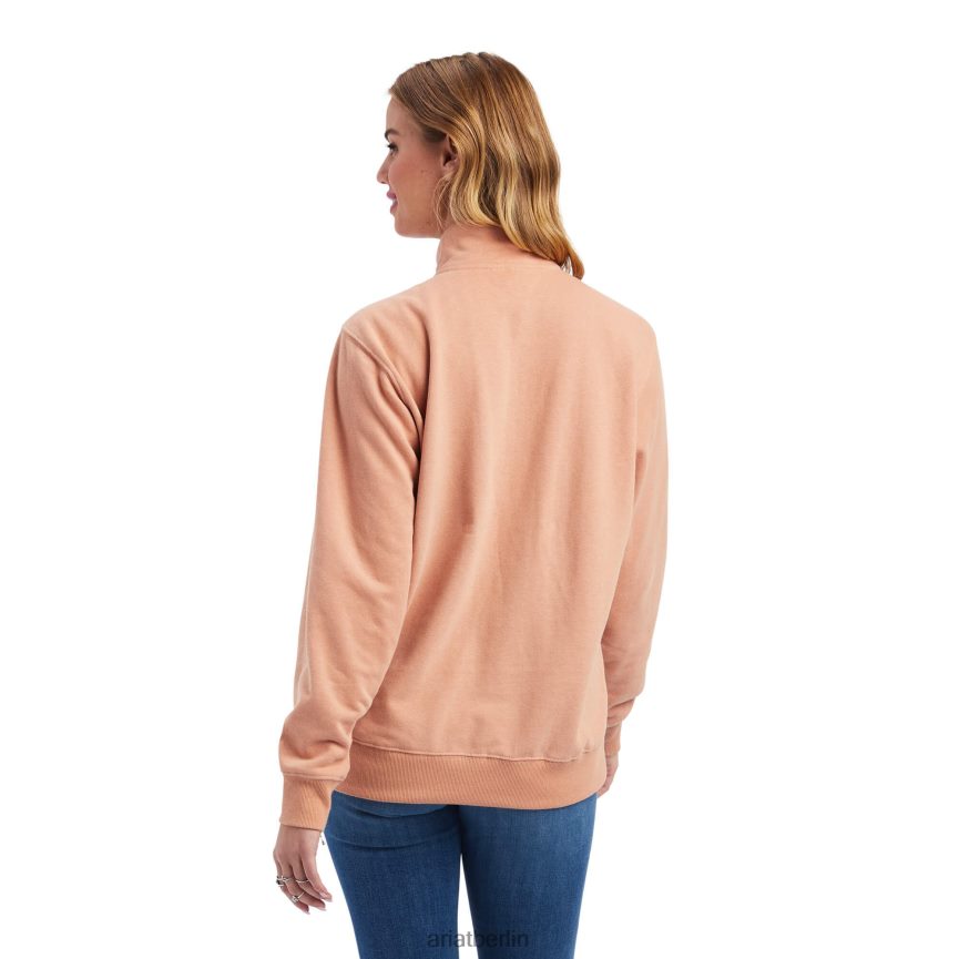 Ariat Echt malerisches Sweatshirt mit halbem Reißverschluss Frauen P4JJPR3321 Palme Spitzen