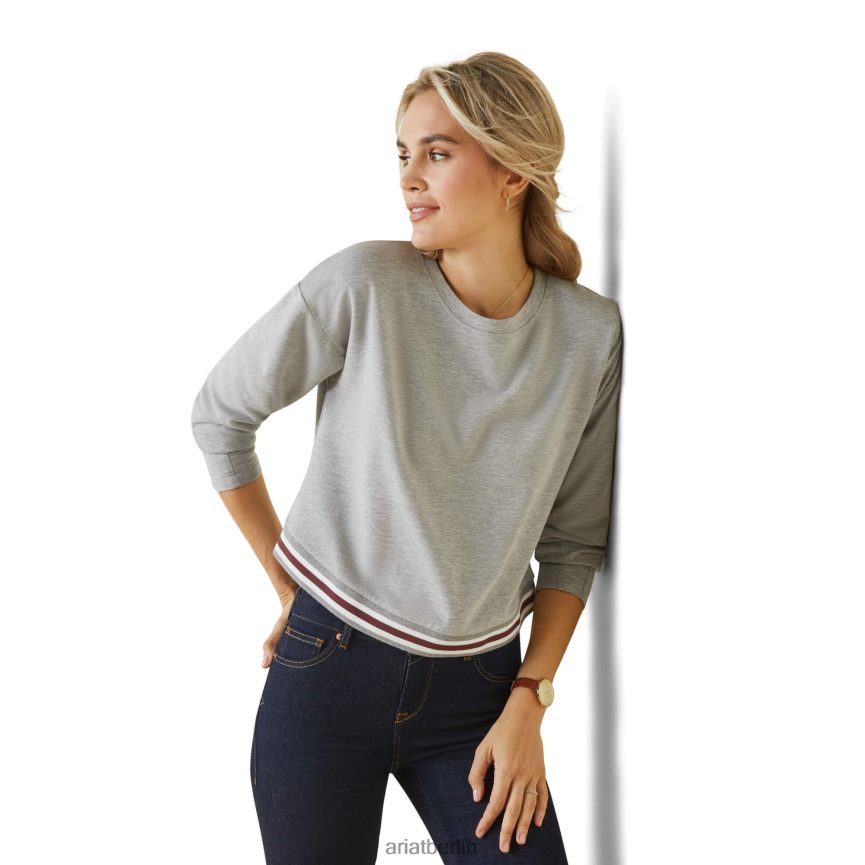 Ariat Pacifica-Sweatshirt Frauen P4JJPR3351 grau meliert Spitzen