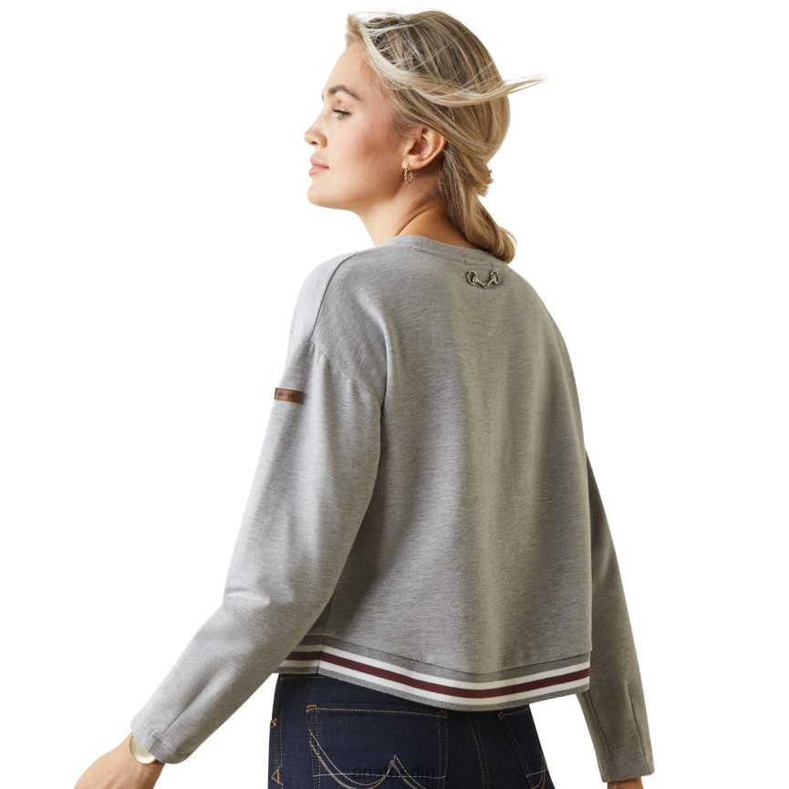 Ariat Pacifica-Sweatshirt Frauen P4JJPR3351 grau meliert Spitzen