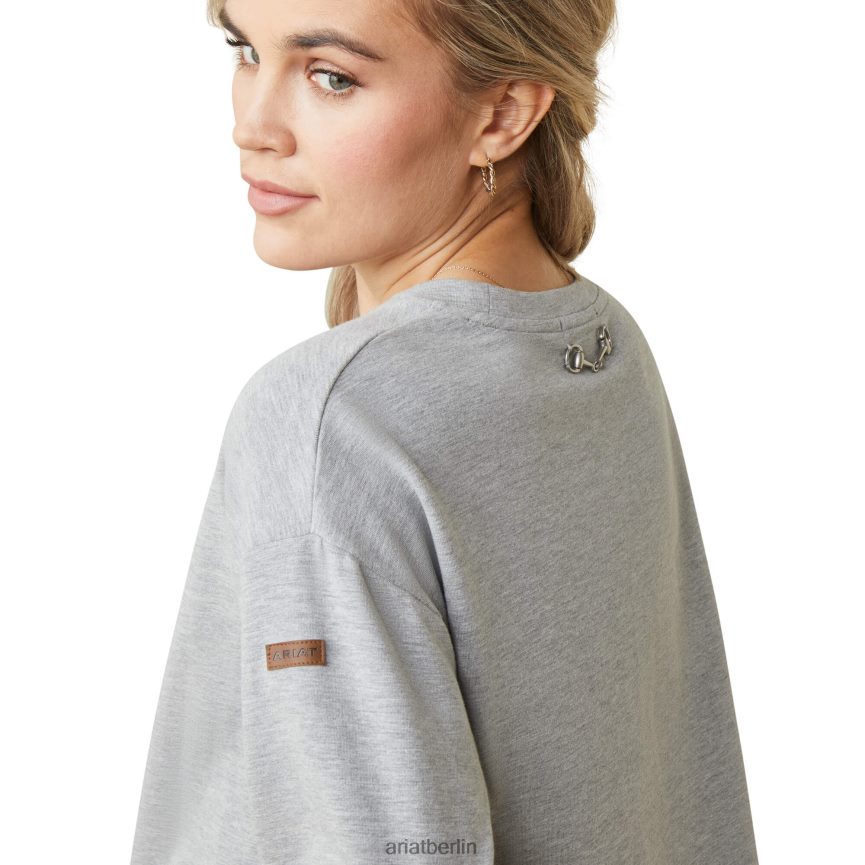 Ariat Pacifica-Sweatshirt Frauen P4JJPR3351 grau meliert Spitzen