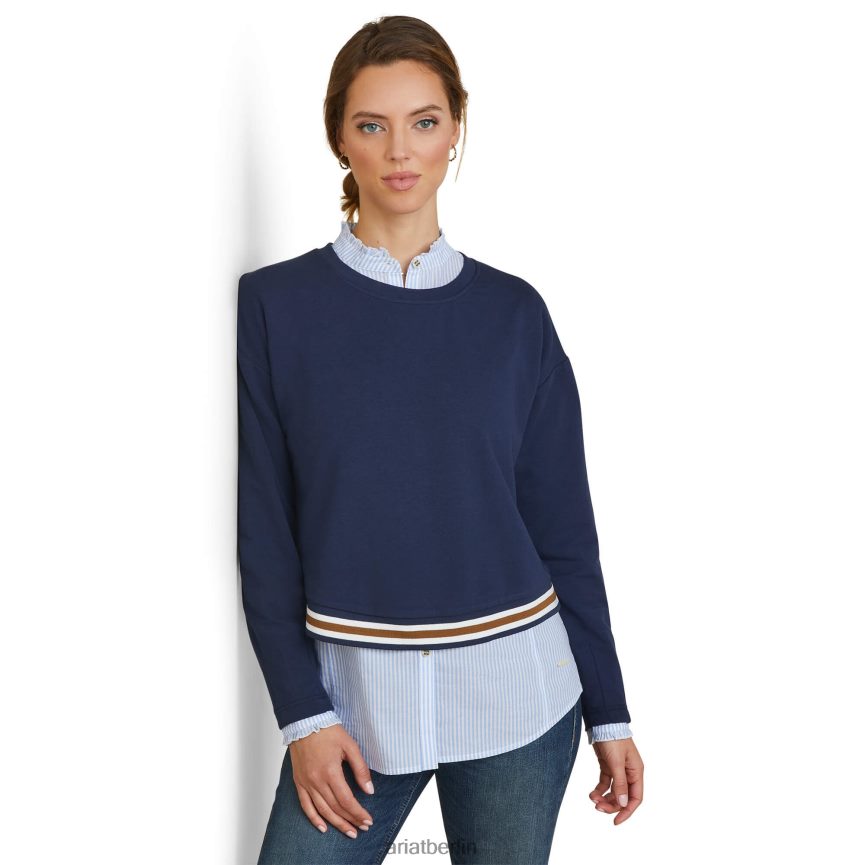 Ariat Pacifica-Sweatshirt Frauen P4JJPR3364 Marine Spitzen