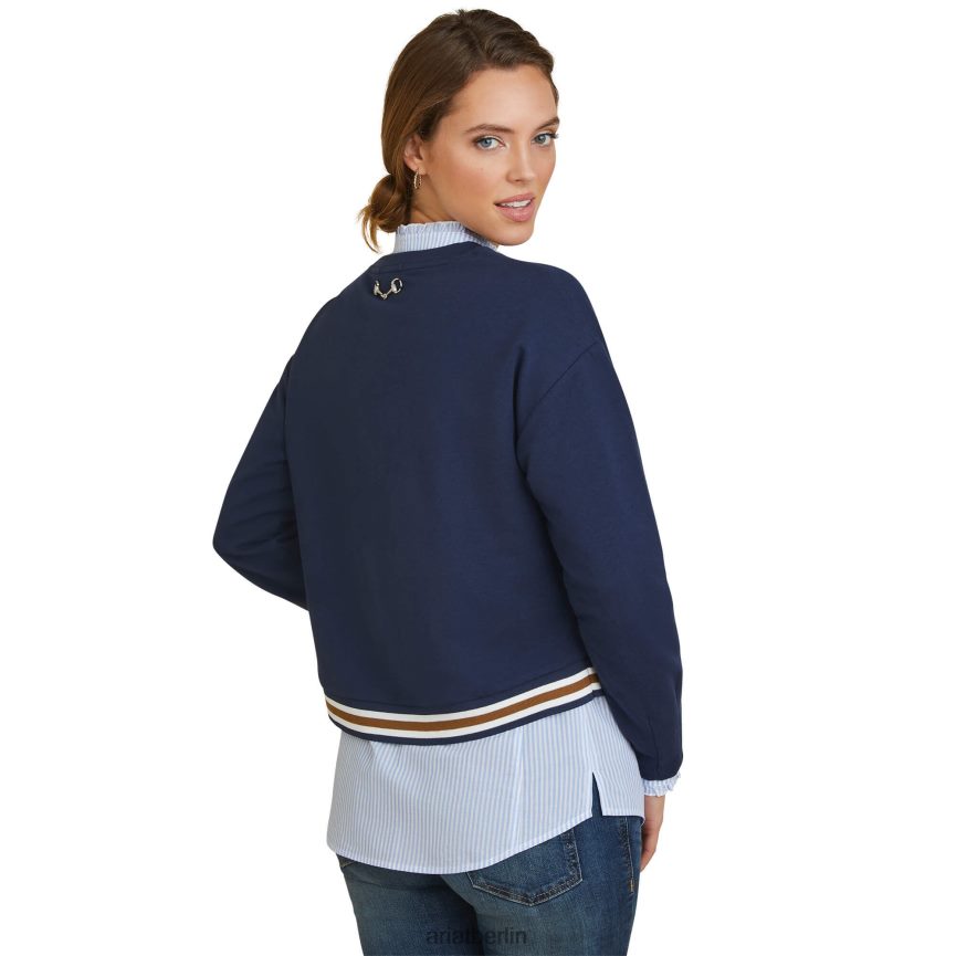 Ariat Pacifica-Sweatshirt Frauen P4JJPR3364 Marine Spitzen
