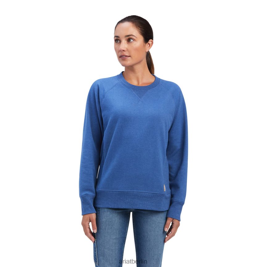 Ariat Rebar Workman-Sweatshirt aus gewaschenem Fleece Frauen P4JJPR3073 echtes marineblaues Heidekraut Spitzen