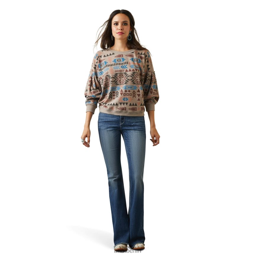 Ariat Regenbogen-Vista-Sweatshirt Frauen P4JJPR3316 Paranussheide Spitzen