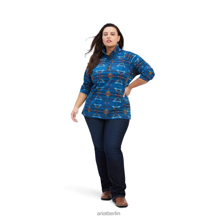 Ariat echtes Komfort-Sweatshirt Frauen P4JJPR3341 Wacholderdruck Spitzen