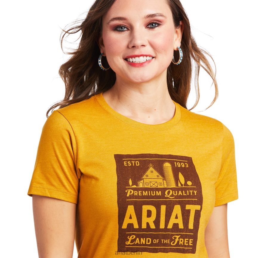 Ariat Ackerland-T-Shirt Frauen P4JJPR2936 Hirschhornheide Spitzen