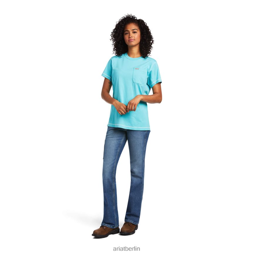 Ariat Bewehrungsarbeiter-Grafik-T-Shirt Frauen P4JJPR3076 Wiesenbach Spitzen