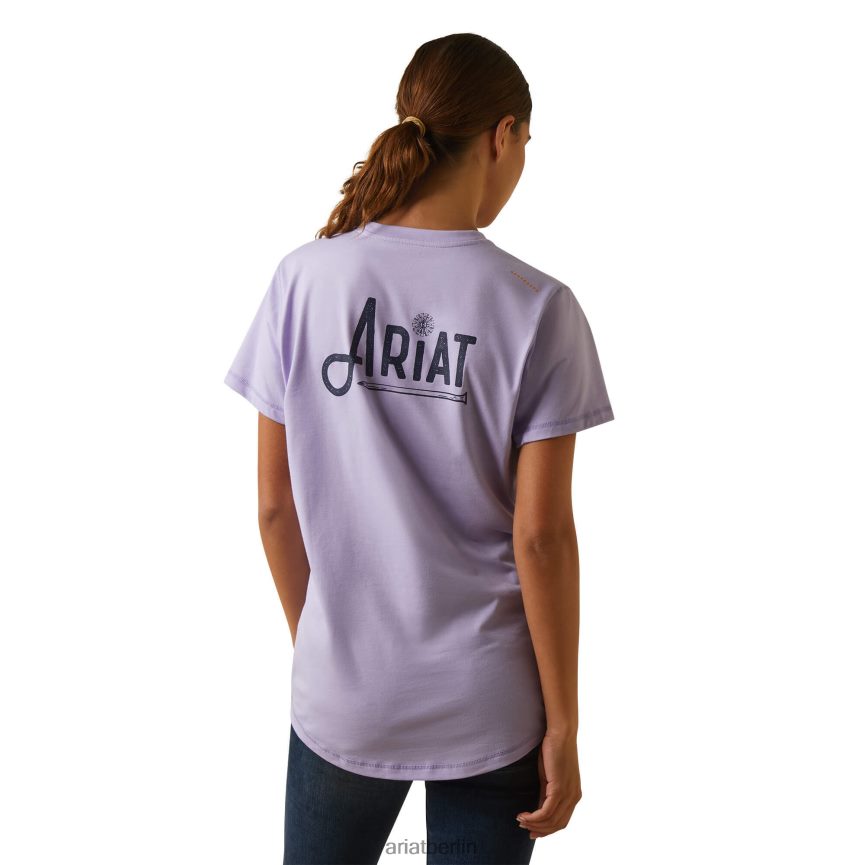 Ariat Bewehrungsarbeiter-Grafik-T-Shirt Frauen P4JJPR3125 Lavendel Spitzen