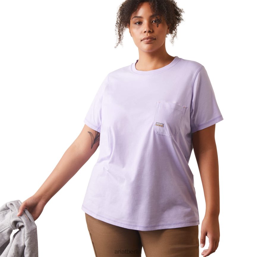 Ariat Bewehrungsarbeiter-Grafik-T-Shirt Frauen P4JJPR3125 Lavendel Spitzen