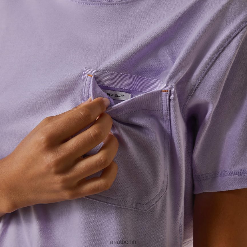 Ariat Bewehrungsarbeiter-Grafik-T-Shirt Frauen P4JJPR3125 Lavendel Spitzen