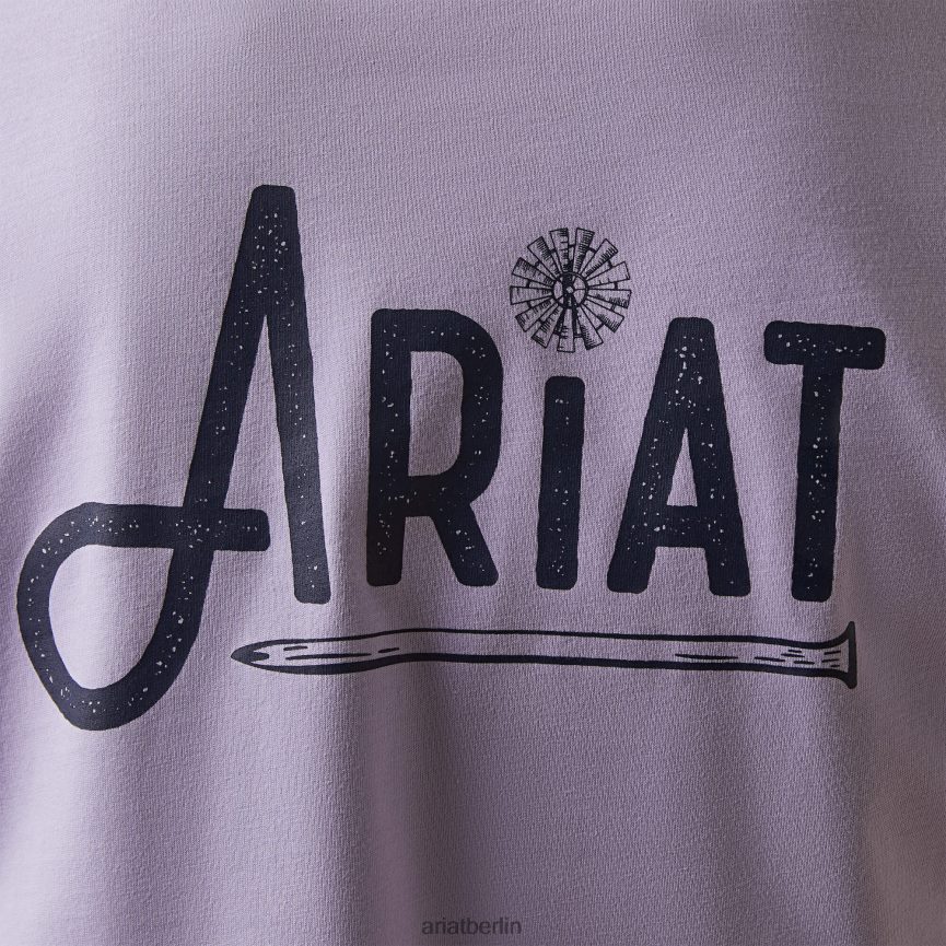 Ariat Bewehrungsarbeiter-Grafik-T-Shirt Frauen P4JJPR3125 Lavendel Spitzen