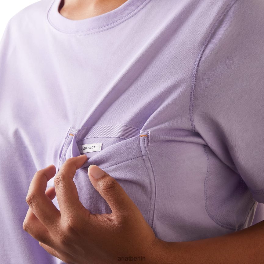 Ariat Bewehrungsarbeiter-Grafik-T-Shirt Frauen P4JJPR3125 Lavendel Spitzen