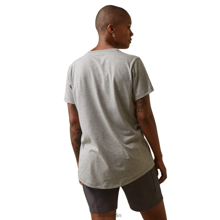 Ariat Bewehrungsarbeiter-T-Shirt Frauen P4JJPR3191 grau meliert Spitzen