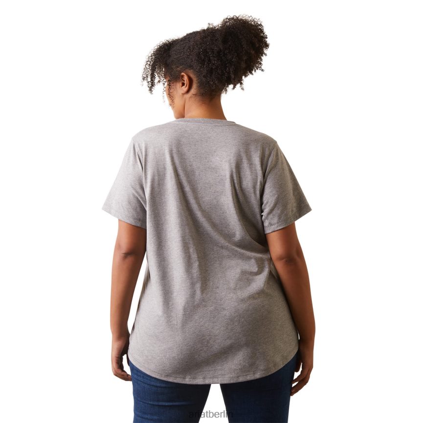 Ariat Bewehrungsarbeiter-T-Shirt Frauen P4JJPR3191 grau meliert Spitzen