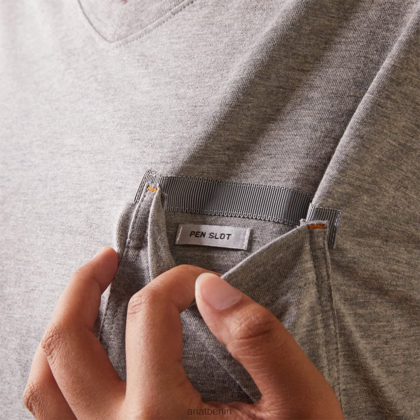 Ariat Bewehrungsarbeiter-T-Shirt Frauen P4JJPR3191 grau meliert Spitzen