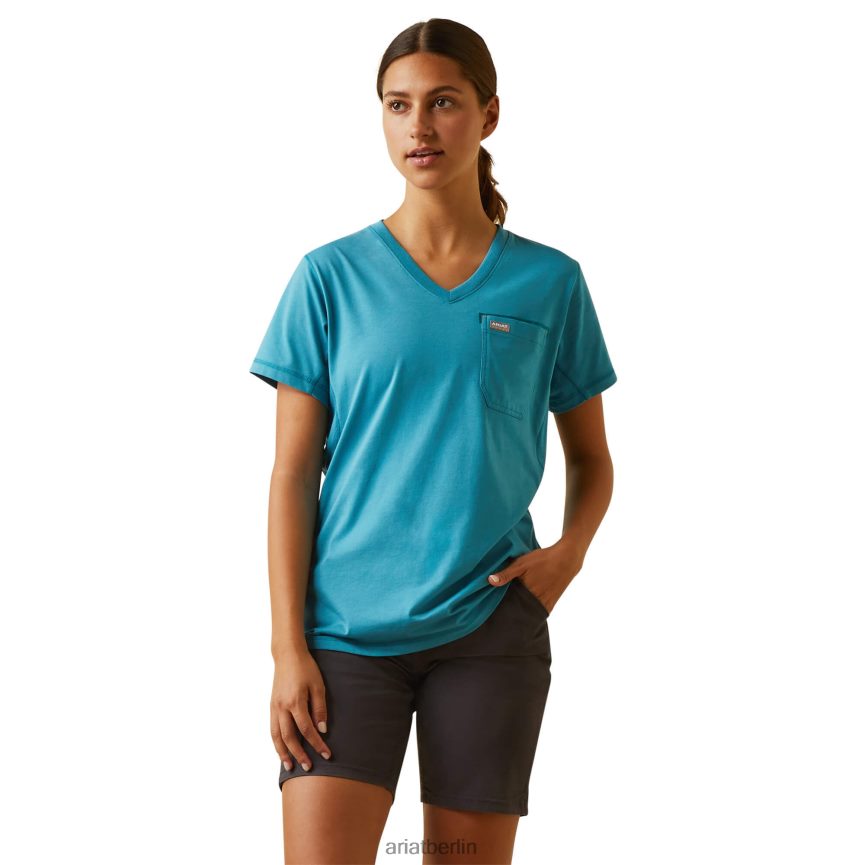 Ariat Bewehrungsarbeiter-T-Shirt Frauen P4JJPR3213 Rittersporn Spitzen