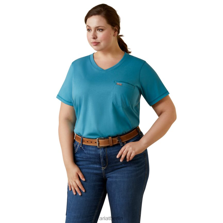 Ariat Bewehrungsarbeiter-T-Shirt Frauen P4JJPR3213 Rittersporn Spitzen