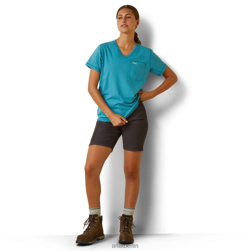 Ariat Bewehrungsarbeiter-T-Shirt Frauen P4JJPR3213 Rittersporn Spitzen