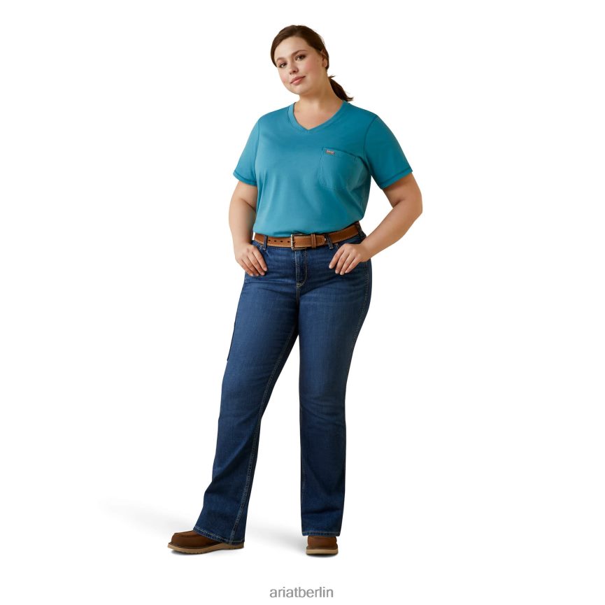 Ariat Bewehrungsarbeiter-T-Shirt Frauen P4JJPR3213 Rittersporn Spitzen