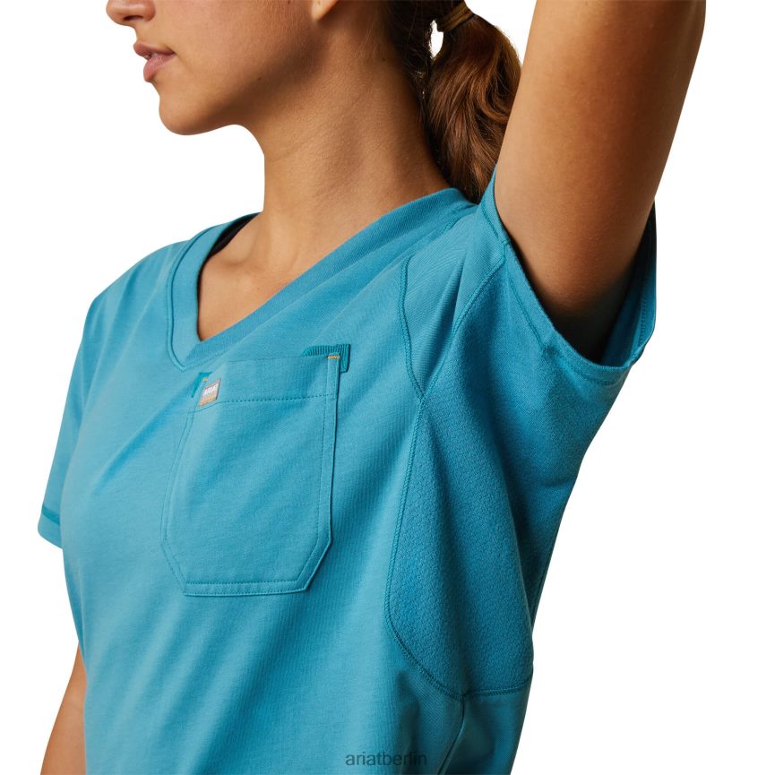 Ariat Bewehrungsarbeiter-T-Shirt Frauen P4JJPR3213 Rittersporn Spitzen