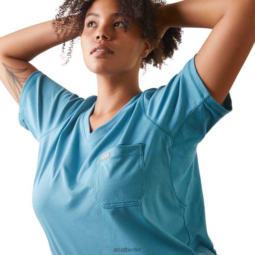 Ariat Bewehrungsarbeiter-T-Shirt Frauen P4JJPR3213 Rittersporn Spitzen