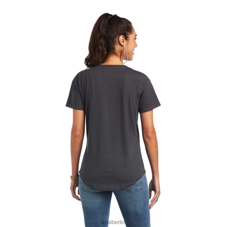 Ariat Boot Co. T-Shirt Frauen P4JJPR2913 Kohleheide Spitzen